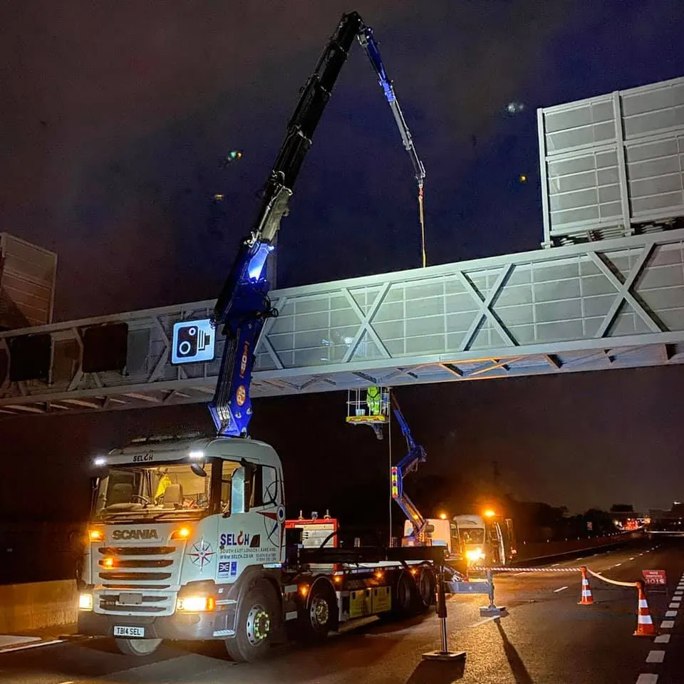 truck by bridge